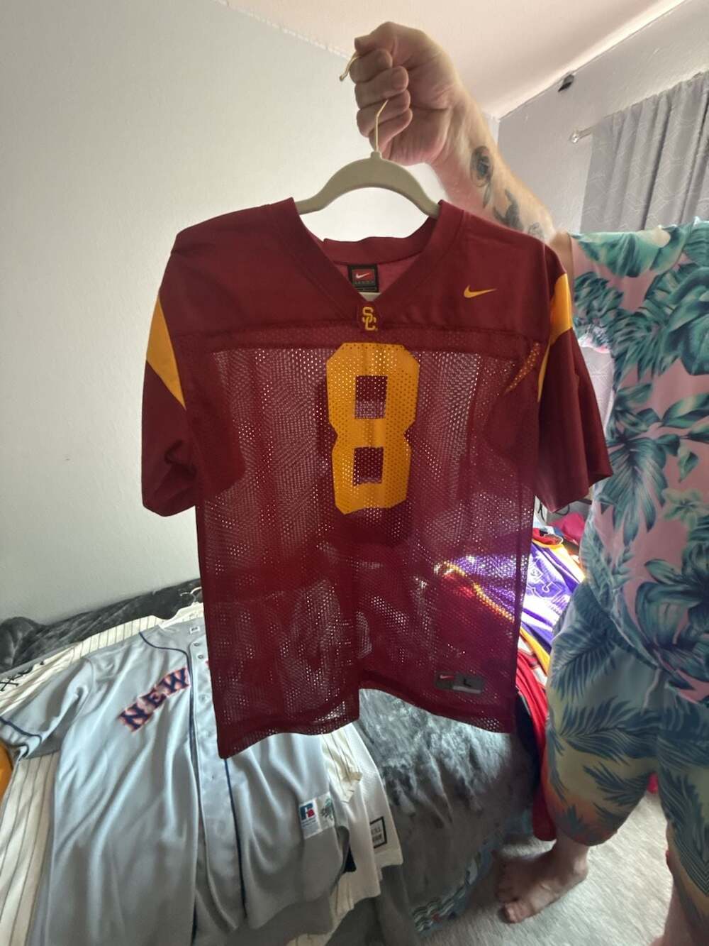 Nike USC Trojans Football Jersey Size L Number 8 Vintage